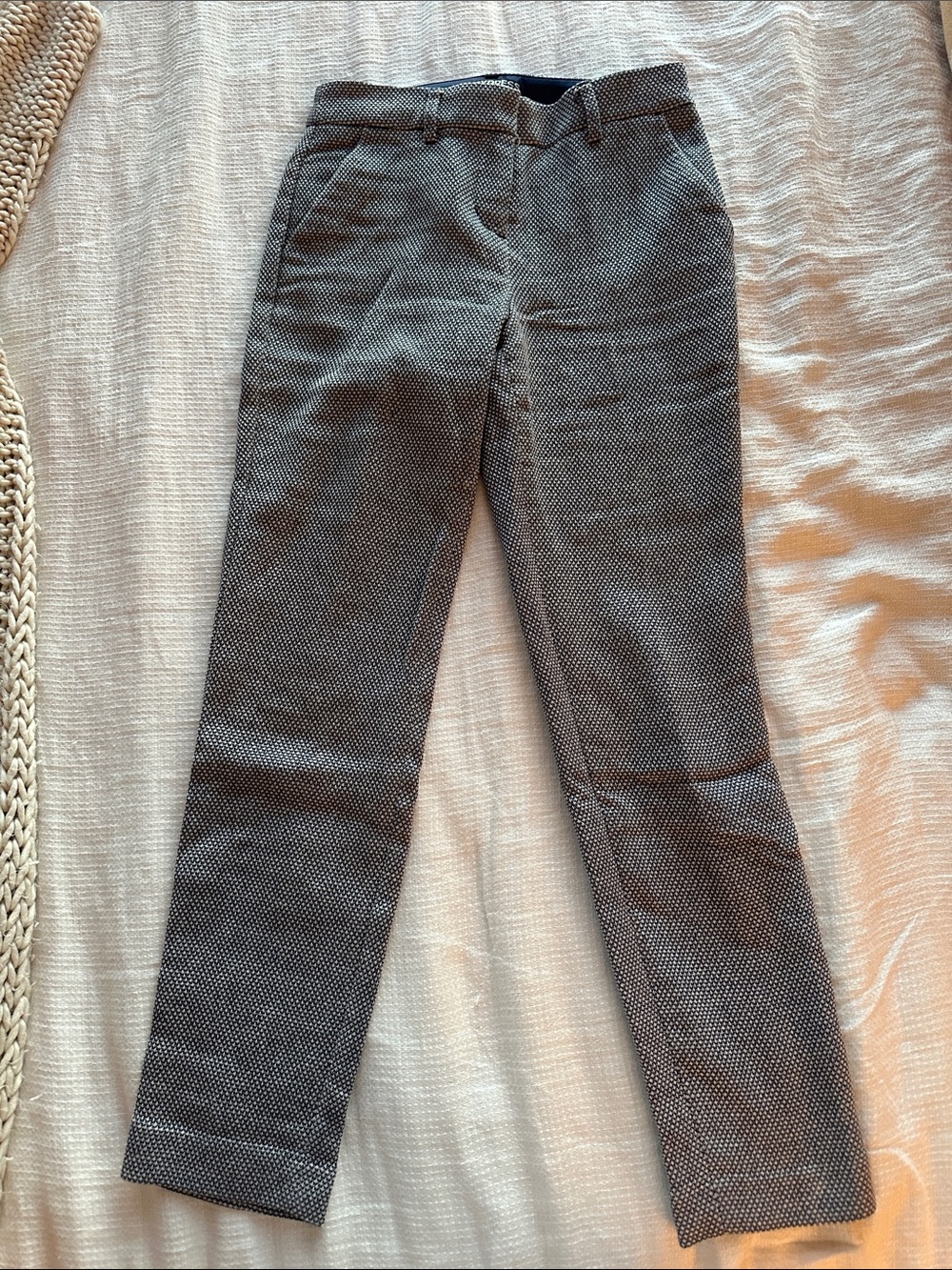 Express Navy & White Patterned Trousers